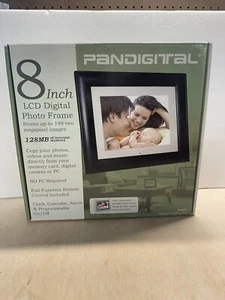 Pandigital 8" LCD Digital Photo Frame black frame 128mb storage - Picture 1 of 4