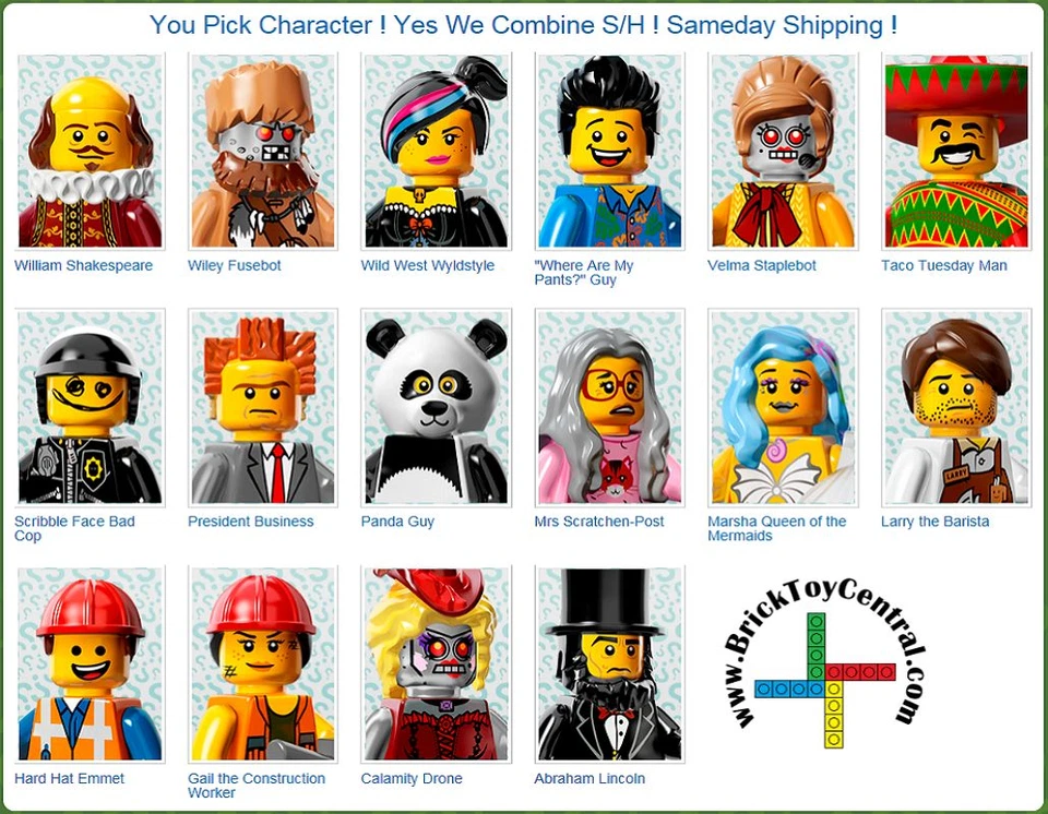 LEGO® 71004 Minifugure Series The Movie™ YOU PICK character SAME DAY ship - Image 1 of 1