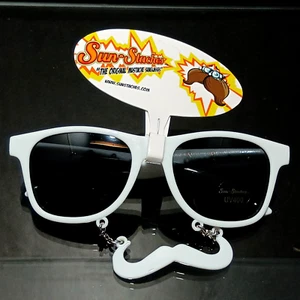 Sun Staches Sunglasses Mustache Glasses Adult Black Lenses - Picture 1 of 8