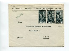 1952 Italia al Lavoro Stampe Comitato Banco Beneficienza Pralungo Lyon Francia