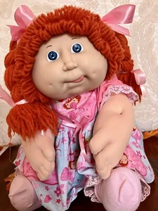 Cabbage Patch Doll Kid Coleco VINTAGE 80’s RED HAIR BLUE EYES Fully Dressed - Picture 1 of 24