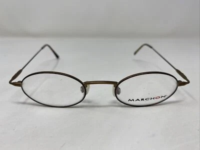 Marco de anteojos Marchon Italy 700 211 45-19-135 Demi de metal marrón borde completo DM95 Foto 1 de 4
