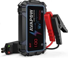 AVAPOW Jump Starter 1500A Peak Current Jumper Cables Kit for Car