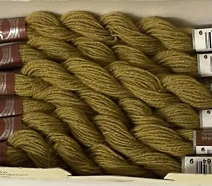 DMC Wool Embroidery Floss Broder Medicis Light Olive 8400 27.3yd Skein Box Of 6 - Picture 1 of 6