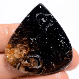 Natural Palm Root Agate Heart Shape Cabochon Gemstone 43.5 Ct 38X36X5mm GC-37878 - Picture 1 of 2