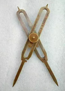 6" Brass Drafting Tool Proportional Divider Compass Scientific Instrument - Picture 1 of 6