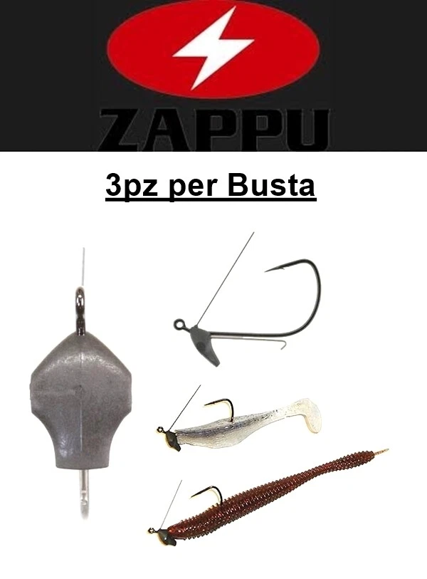 TESTE TESTINE PIOMBATE Zappu Mustang Head I Guard  BLACK BASS  - Immagine 1 di 1