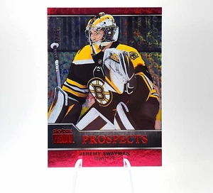 Jeremy Swayman /50 SSP Rookie 2021-22 Skybox Metal Star Rubies Prospects Bruins - Bild 1 von 12