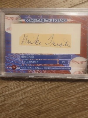 1/1 Mike Tresh Auto RC 1949 Bowman BGS 2023 HA Back To Back #166 White Sox - Image 1 of 4