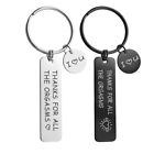2 Pcs Unique Keychain Metal Ring Couple Couples Stainless Steel
