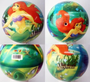 RARE DISNEY PRINCESS ARIEL LITTLE MERMAID RUBBER BALL BY SMOBY SPAIN NEW ! - Picture 1 of 7