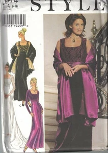 2774 UNCUT Style Vintage Pattern Misses Dress Skirt Shawl Train Formal SEWING - Picture 1 of 2