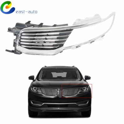 Conjunto de rejilla de parachoques delantero cromado apto para Lincoln MKX 2016-2018 lado izquierdo Foto 1 de 4