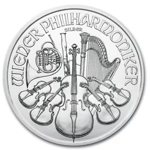 2020 Austria 1 oz Fine Silver Philharmonic Coin BU - In Capsule - Picture 1 of 6