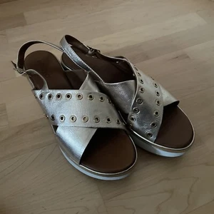 * INUOVO * Plateau * Sandalen * Pantolette * Sandaletten * Gold * 41 * NEU - Bild 1 von 12