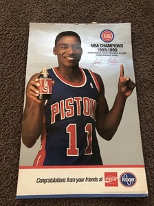 Isiah Thomas Coca-Cola Kroger Printed Advertisement 17”x11” Detroit Pistons - Picture 1 of 3