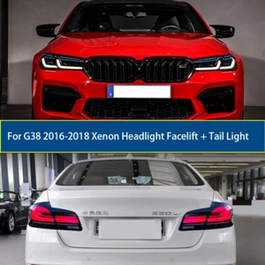 LED Headlights+LED Tail Lights For BMW 5 Series G30 G31 2016-2018 Xenon Headlamp - Picture 1 of 11