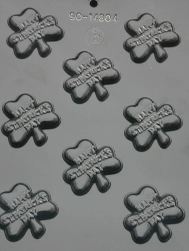 ТРИЛИСТНИК КЛЕВЕР КУСАЕТ СЧАСТЛИВЫЙ ДЕНЬ СВЯТОГО ПАТРИКА ШОКОЛАД КОНФЕТЫ ФОРМА СДЕЛАЙ САМ - Изображение 1 из 1