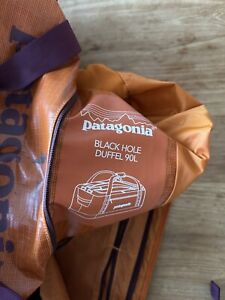 Patagonia 90L Black Hole Duffel Bag Pack Marigold & Purple + North Face Duffell