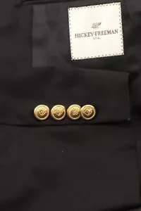 Chaqueta Abrigo Deportivo Hickey Freeman Para Hombre 100% Lana Azul Marino Sólido Talla 42 GNL - Imagen 1 de 2