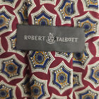 Cravate géométrique en soie Robert Talbott Bourgogne 3,75" x 58" fabriquée aux États-Unis