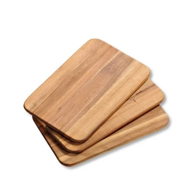 Set Di 3 Taglieri Per Colazione, Taglieri In Legno Di Acacia 23x15cm Kesper