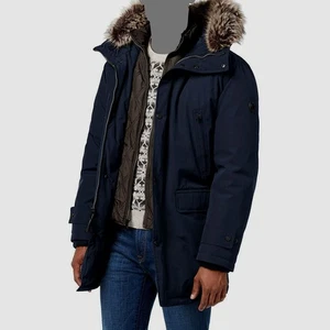 MICHAEL Michael Kors Men's Blue Hooded Bib Snorkel Parka Jacket Coat Size XL - Picture 1 of 2