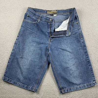 Pantalones cortos de mezclilla Southpole Sp3000- Technology para hombre 36 azul lavado medio Y2K holgados Foto 1 de 4