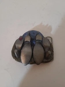 Vintage~Knocking Boots 3"×3"  Naughty Novelty Belt Buckle Buckles Of America - Picture 1 of 2