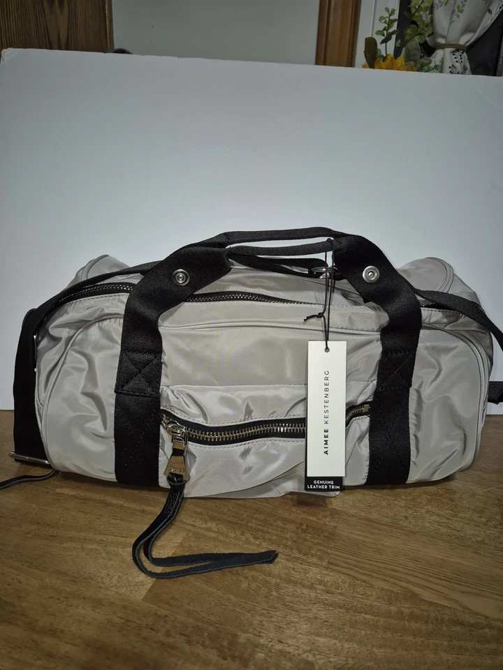 Bolso de Lona Grande Aimee Kestenberg Nylon con Borde de Cuero Gris Bolso A376227 Foto 1 de 4