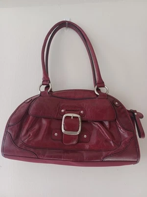 Deep Red Franco Sarto Leather Shoulder Bag Purse - Image 1 of 3