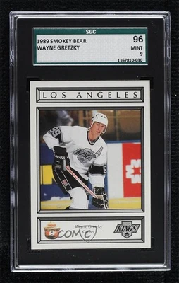 1988-89 Los Angeles Kings Smokey the Bear Wayne Gretzky SGC 96 MINT 9 - Image 1 of 3