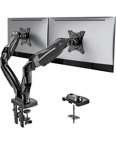 HUANUO Dual Monitor Stand - Full Adjustable Monitor Desk Mount Swivel Vesa... - Afbeelding 1 van 4