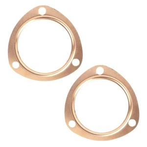 Juntas colector de escape de cabezal de cobre de 3 pulgadas 2 piezas, 3 pernos reutilizables para automóvil... - Imagen 1 de 6