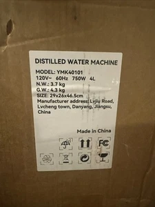 VEVOR 4L Water Distiller Purifier Machine Countertop Stainless Steel Interior - Picture 1 of 2