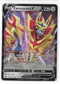 Zamazenta V SWSH019 Pokemon Sword & Shield Promo Ultra Rare Holo Card NM - Picture 1 of 2