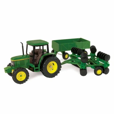 1/32 John Deere 6410 Tractor w/ Wagon & Disc Ertl Tomy 15489 TBE15489 ZFN15489 - Image 1 of 3