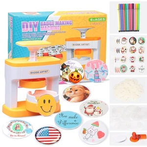Badge Maker for Kids, 55 mm (2.16 inch) DIY Pin Button Maker Press Machine Ba... - Picture 1 of 6