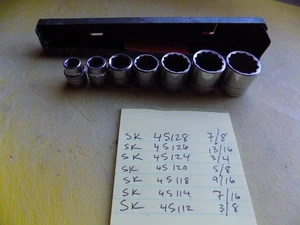 S-K SOCKET BUNDLE 3/8" DRIVE   7 pieces  SEE LIST! - Bild 1 von 2