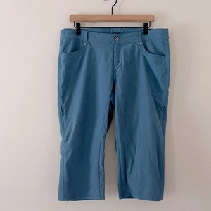 Pantalones Kuhl Trekr Kapri UPF 50 cintura cordón azul pierna ceñida para mujer talla 14 - Imagen 1 de 14