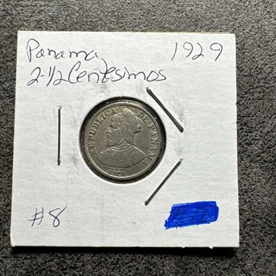 1929 Panama 2 1/2 Centesimos 96 Years Old Historic. Balboa. A-UNC - Image 1 of 4