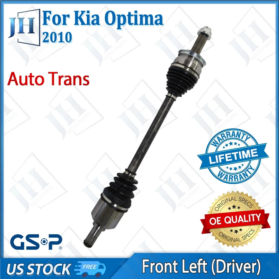 Eixo dianteiro esquerdo do lado do motorista CV para 2010 Kia Optima L4-2.4L Auto Trans - Imagem 1 de 4