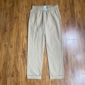 NWT J. Crew Crewcuts Boys Tan Active Elastic Waist Straight Pant Size 14 UPF 50+ - Picture 1 of 16
