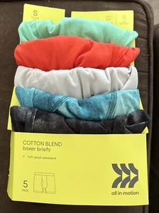 🔥 Calzoncillos Boxer All In Motion Niños Jóvenes Algodón 5 Pares Talla Pequeña 6-7 Ropa Interior - Imagen 1 de 4