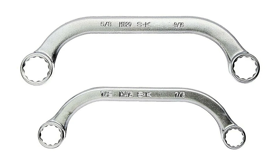 SK TOOLS Starter Manifold Wrench Set 2 pc 12 Point SAE Satin USA H1600 Foto 1 de 1