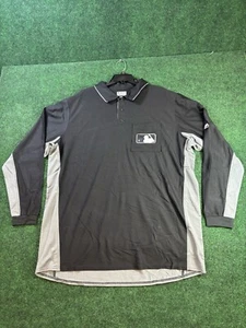 Majestic MLB Oficial Árbitro Polo Manga Larga Camisa Béisbol Talla XL Negro Nuevo sin Etiquetas - Imagen 1 de 6