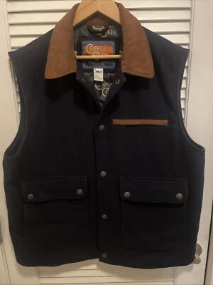 Cripple Creek Hombres XL Lana Snap Chaleco Chaqueta Abrigo Vaquero Occidental Foto 1 de 4