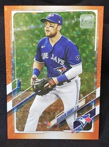 BRANDON DRURY 'TORONTO BLUE JAYS' 2021 TOPPS ORANGE SHORT PRINT CARD 101 OF 299 - Picture 1 of 3