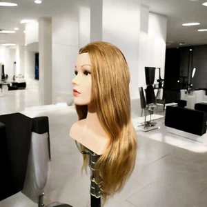 24'' Training Mannequin Head with 100% REAL HUMAN HAIR. Cosmetology Practice! - Picture 1 of 3