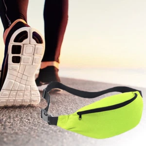 Green Workout Waist Phone Wallet Jogging Bag Travel Carry Handy Pack Belt Zip - Picture 1 of 1